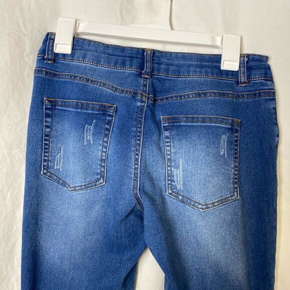 #153 CAUTION TO THE WIND distressed skinny jeans - Picture 5 of 5